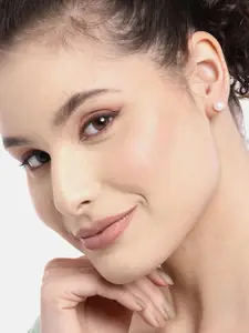 Zavya Set Of 2 Sterling Silver Rhodium-Plated Circular Studs Earrings