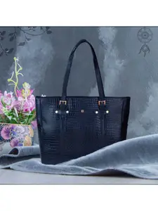 Tortoise Avril Textured Genuine Leather Laptop Handbag