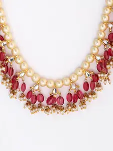 DUGRISTYLE Kundan & Pearls Necklace