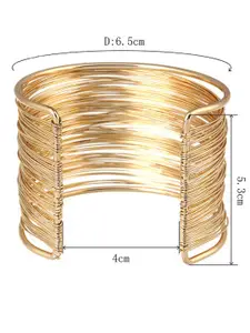Jewels Galaxy Women Gold-Plated Cuff Bracelet
