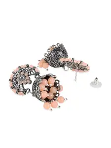 I Jewels Silver Plated Jhumkas Earrings