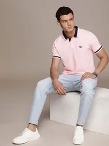 French Connection Contrast Polo Collar Pure Cotton T-shirt