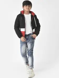 Crimsoune Club Boys Colourblocked Lightweight Puffer Jacket