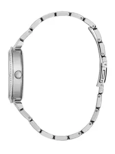 GUESS Women Embellished Dial & Stainless Steel Bracelet Style Straps Analogue Watch