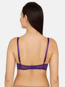 Zivame Self-Design Floral Non-Wired Lightly Padded Bra ZI11HQFASHEPURP