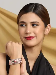 YouBella Women American Diamond Rose Gold-Plated Bangle-Style Bracelet