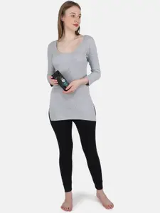 Monte Carlo Women Solid Cotton Thermal Tops