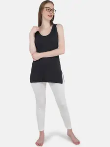 Monte Carlo Women Ribbed Cotton Long Thermal Top