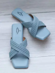 Brauch Women Solid Open Toe Flats