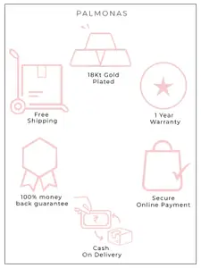 PALMONAS 18k Gold Plated Heart Locket Necklace