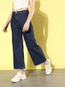 DressBerry Women Cool Blue Straight Fit Mid-Rise Upgraded Denims Stretchable Jeans