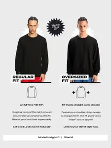 Bewakoof Men Graphic Printed Oversized Sweatshirt