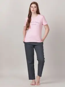 mackly Women Printed Pure Cotton Night suit