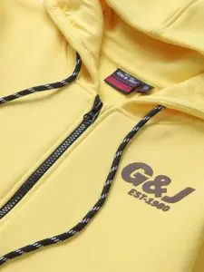 Gini and Jony Boys Solid Fleece Hooded Bomber Jacket