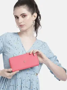 Baggit Women Solid PU Zip Around Wallet