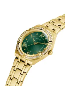 GUESS Women Embellished Dial Bracelet Style Straps Analogue Watch GW0033L8