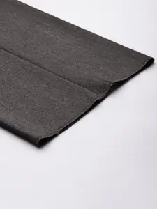 Louis Philippe Men Solid Regular Fit Mid-Rise Plain Woven Flat-Front Formal Trousers