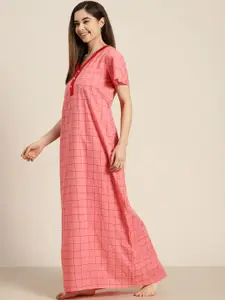 Sweet Dreams Checked Maxi Nightdress