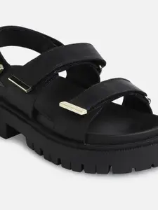 ALDO Leather Platform Heels With Backstrap