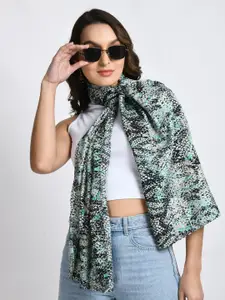 V&M Women Yellow & Green Printed Scarf