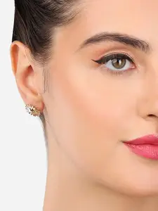 AMI Set of 25 Gold-Plated Contemporary Studs Earrings