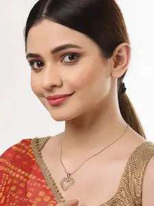 Kennice Set Of 3 Gold-Plated CZ-Studded Pendant With Link Chains