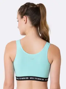 Van Heusen Proactive Women Aruba Blue Anti Bacterial Wireless Sports Bra