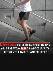 FOOTPRINTS FOOTPRINT Men 2 Pairs Anti Odour Organic Cotton Calf-Length Solid Bamboo Sports Terry Socks