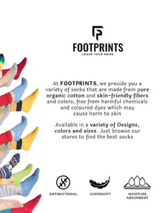 FOOTPRINTS FOOTPRINT Men 2 Pairs Anti Odour Organic Cotton Calf-Length Solid Bamboo Sports Terry Socks