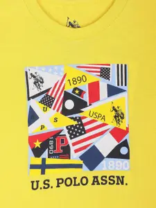 U.S. Polo Assn. Kids Boys Graphic Printed Pure Cotton T-shirt