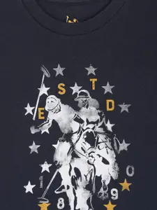 U.S. Polo Assn. Kids Boys Printed Pure Cotton T-shirt
