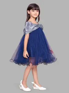 Pink Chick Net A-Line Bow Dress