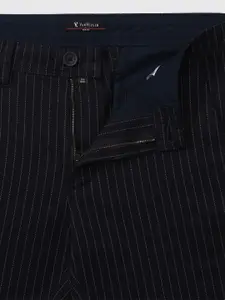 V Dot Men Striped Slim Fit Trousers