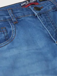 Gini and Jony Boys Straight Fit Low Distress Heavy Fade Cotton Jeans