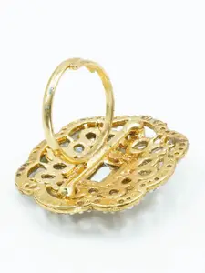 GRIIHAM Gold-Plated Stones-Studded Finger Ring