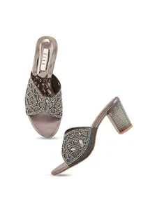 ELLE Embellished Party Block Heels