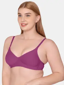 KOMLI Pack of 2 Lightly Padded Non-Wired Cotton Bra
