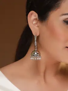 Priyaasi Silver-Plated Contemporary Drop Earrings