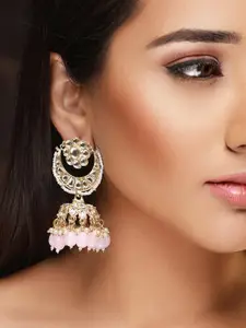 Priyaasi Gold-Plated Contemporary Jhumkas Earrings