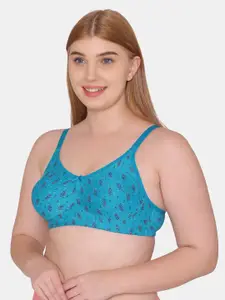 Tweens Printed Non-Padded Cotton Minimizer Bra