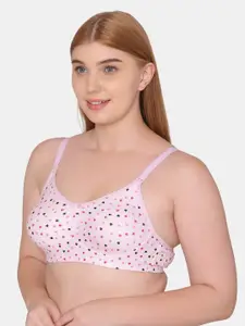 Tweens Printed Non-Padded Cotton Minimizer Bra