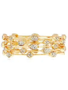 Estele Women Gold-Plated Bangle-Style Bracelet