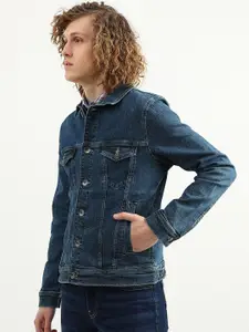 United Colors of Benetton Men Cotton Washed Denim Jacket