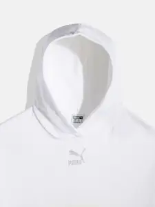 Puma Girls Colourblocked Hooded Cotton Sweatshirt