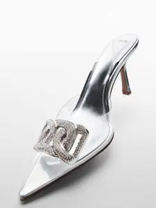 MANGO Embellished Detail Party Pumps