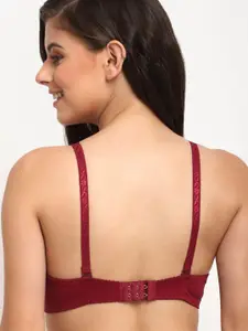 MAKCLAN Geometric Underwired Lightly Padded Bra