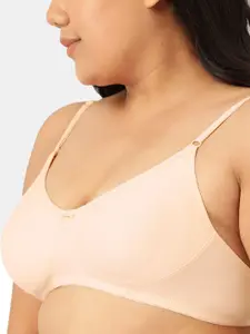 Sztori Pack of 2 Cotton Seamless Non-Padded Bra SZ-P-COOL-SKN-RN-2