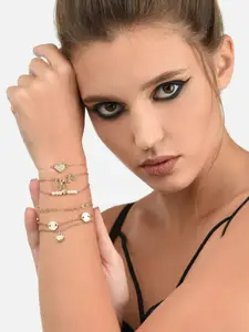 AMI Women Set of 6 Gold-Plated Armlet Bracelet