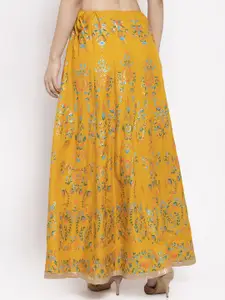 Clora Creation Women Floral Printed Flared Maxi Skirt