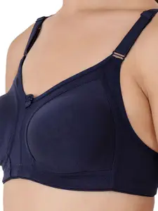 Floret Pack of 2 Non Padded Non-Wired Cotton Full Coverage Everyday Bra With Moulded Cups